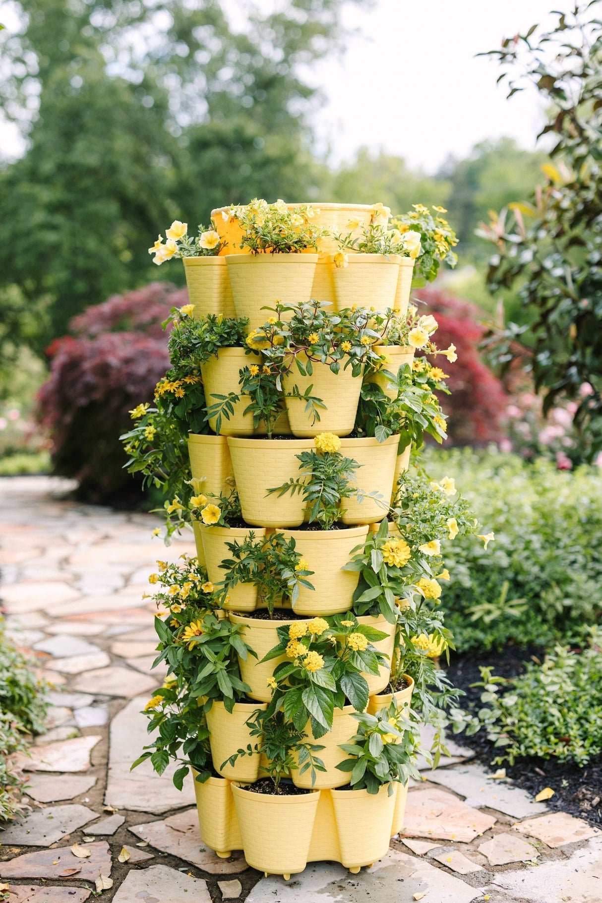 7 Tier GreenStalk Garden Leaf Vertical Planter - Basket Weave Texture