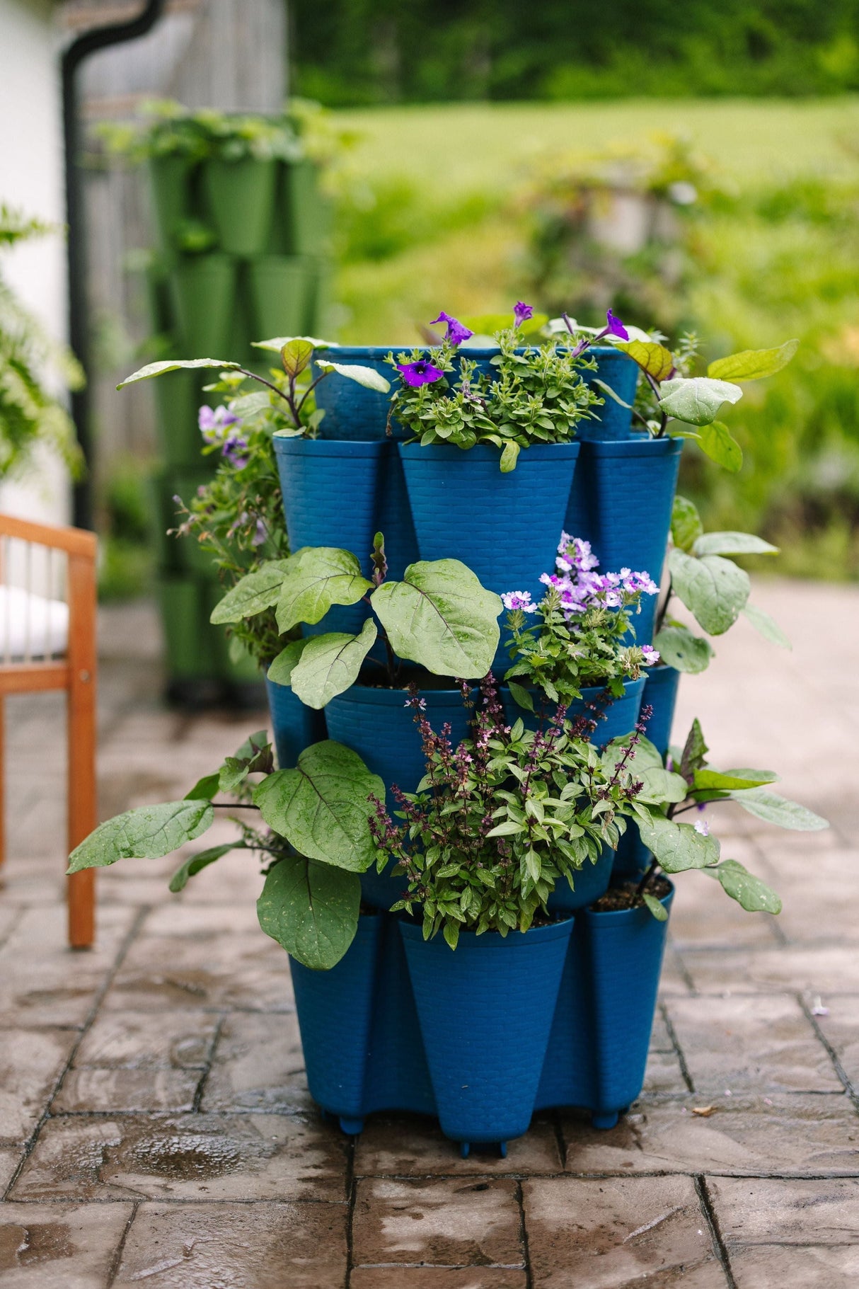 3 Tier GreenStalk Garden Original Vertical Planter - Basket Weave Texture