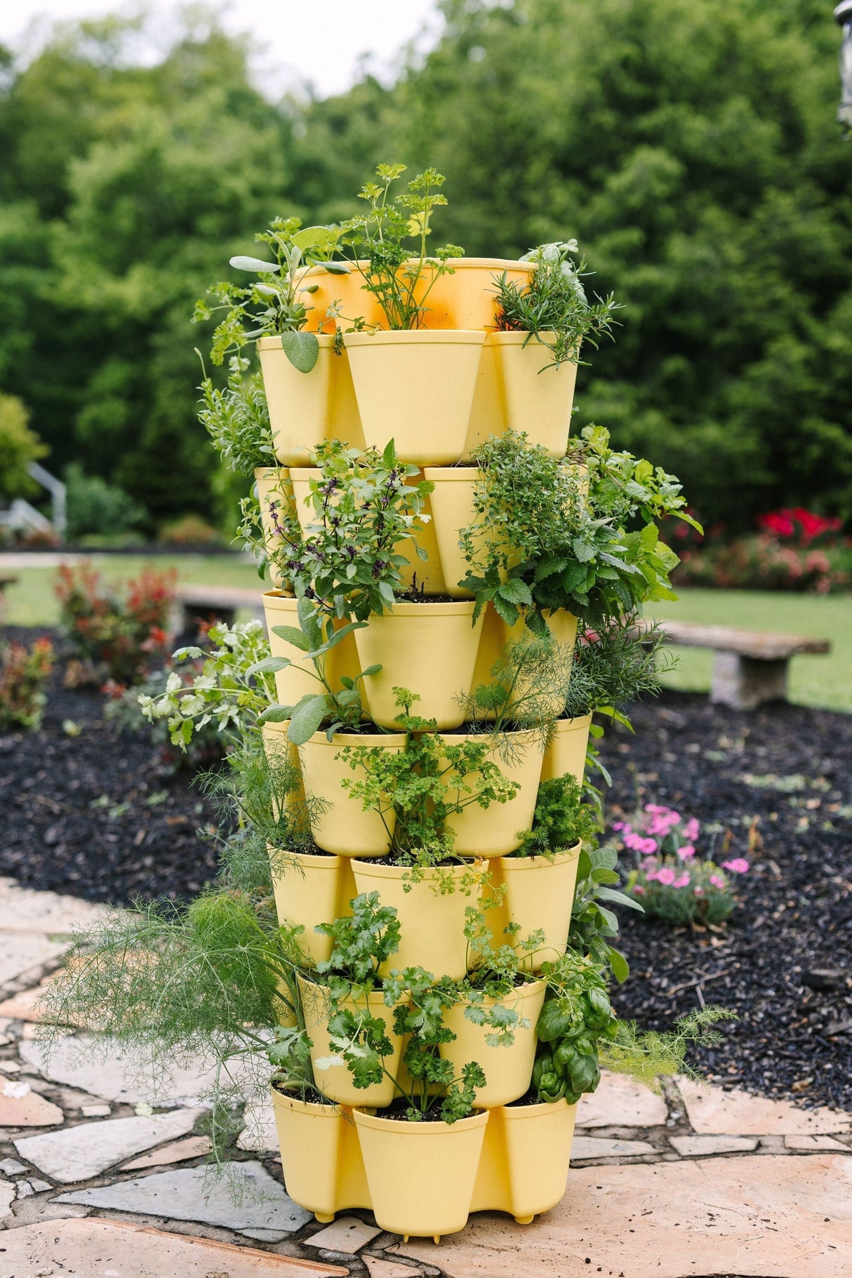 7 Tier GreenStalk Garden Leaf Vertical Planter - Basic Texture