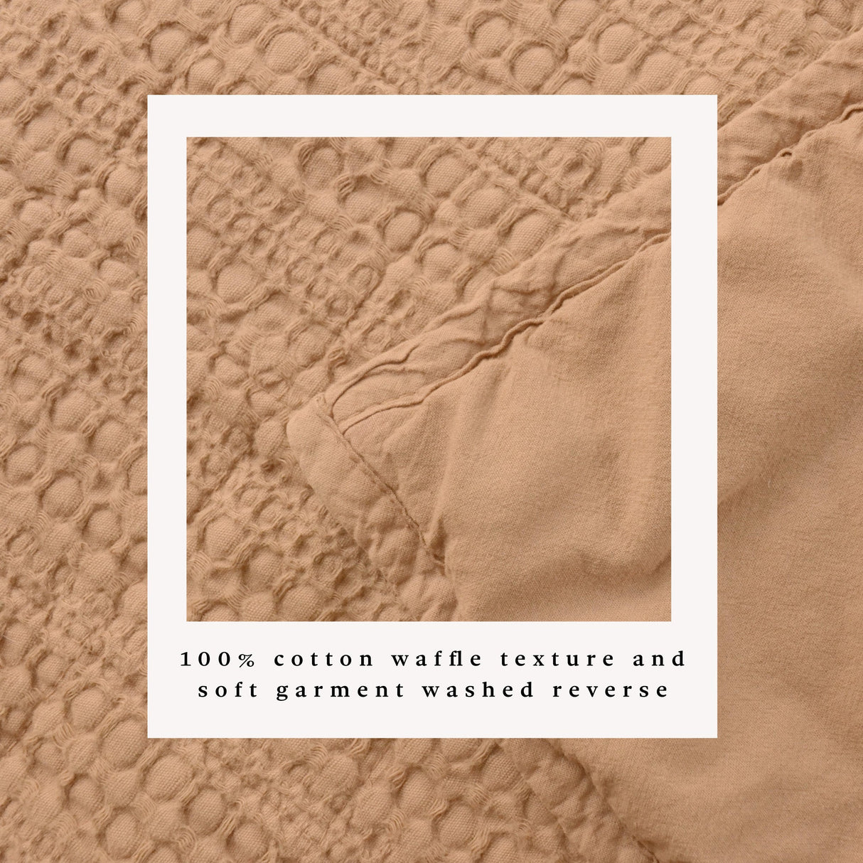 Cotton Honeycomb Waffle Garment Washed Quilt Set