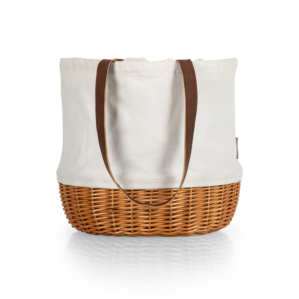 Coronado Canvas and Willow Basket Tote