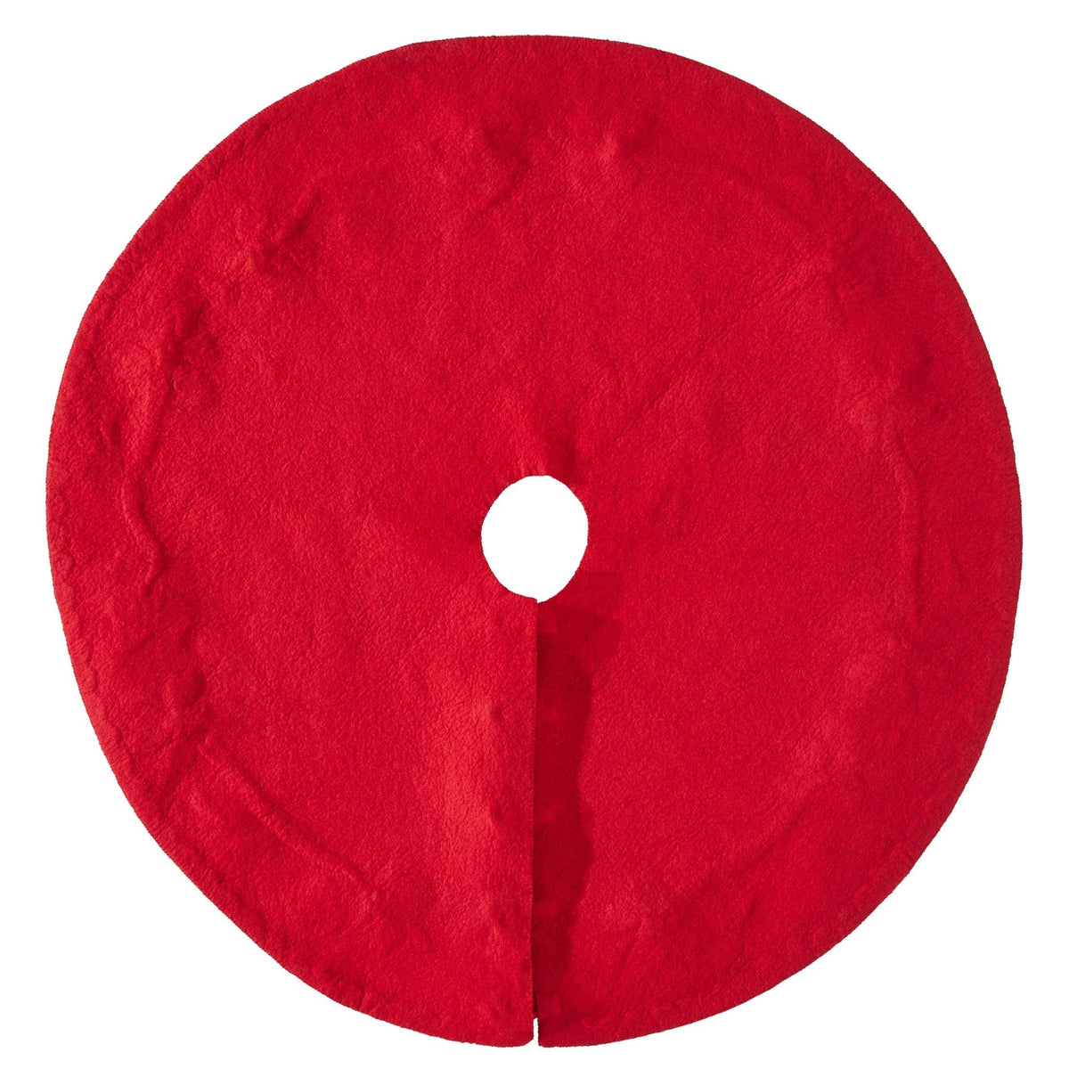 Handmade Christmas Tree Skirt Felt - Berries Red - 60"