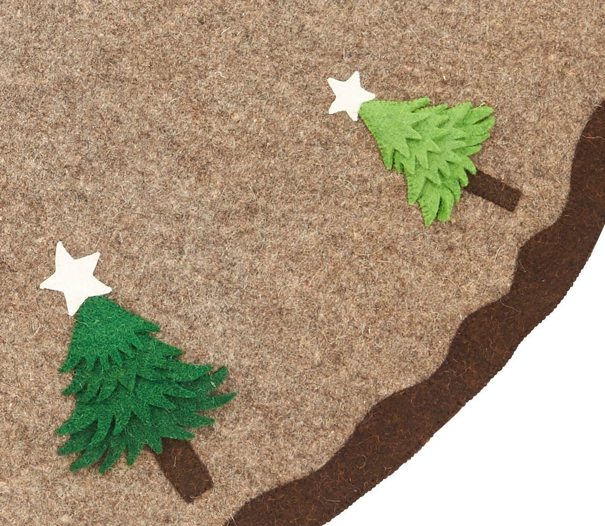 Handmade Christmas Trees Gray Christmas Tree Skirt Felt 60" Arcadia Home