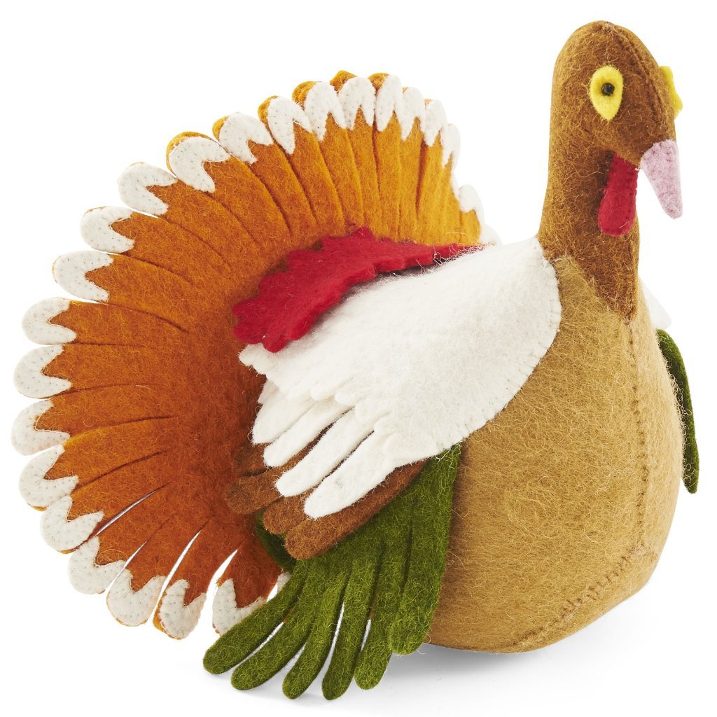 Handmade Decorative Turkey Hand Felted Wool Arcadia Home