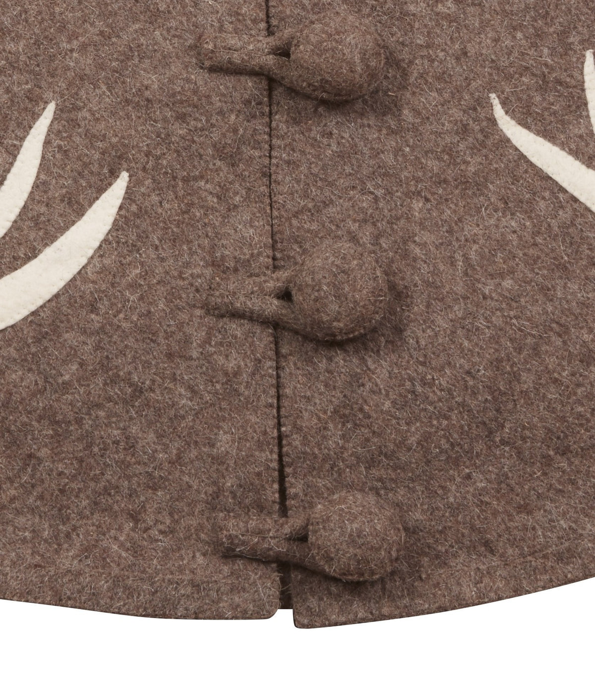 Handmade Felt Antlers Gray Christmas Tree Skirt 60" / 72"