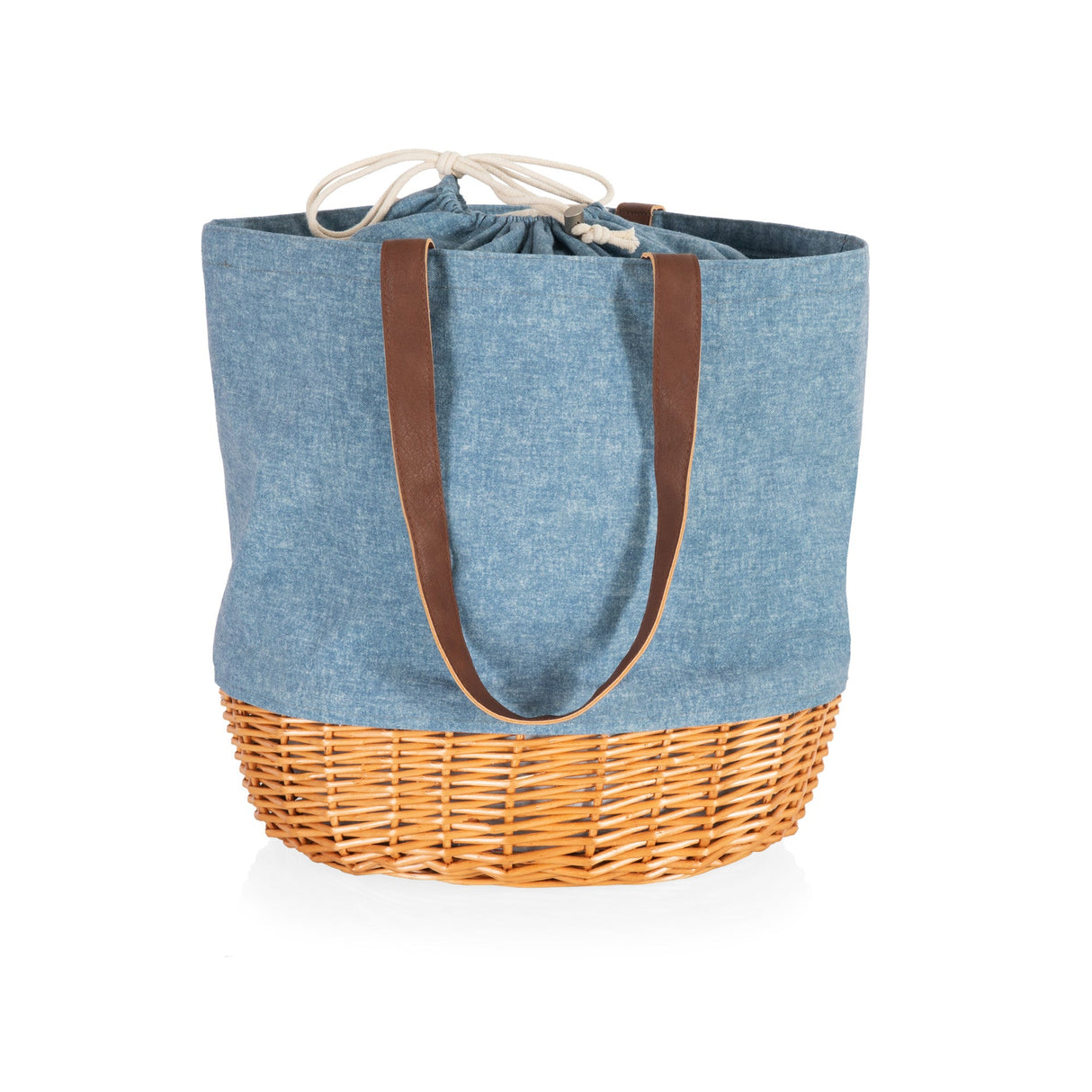 Coronado Canvas and Willow Basket Tote