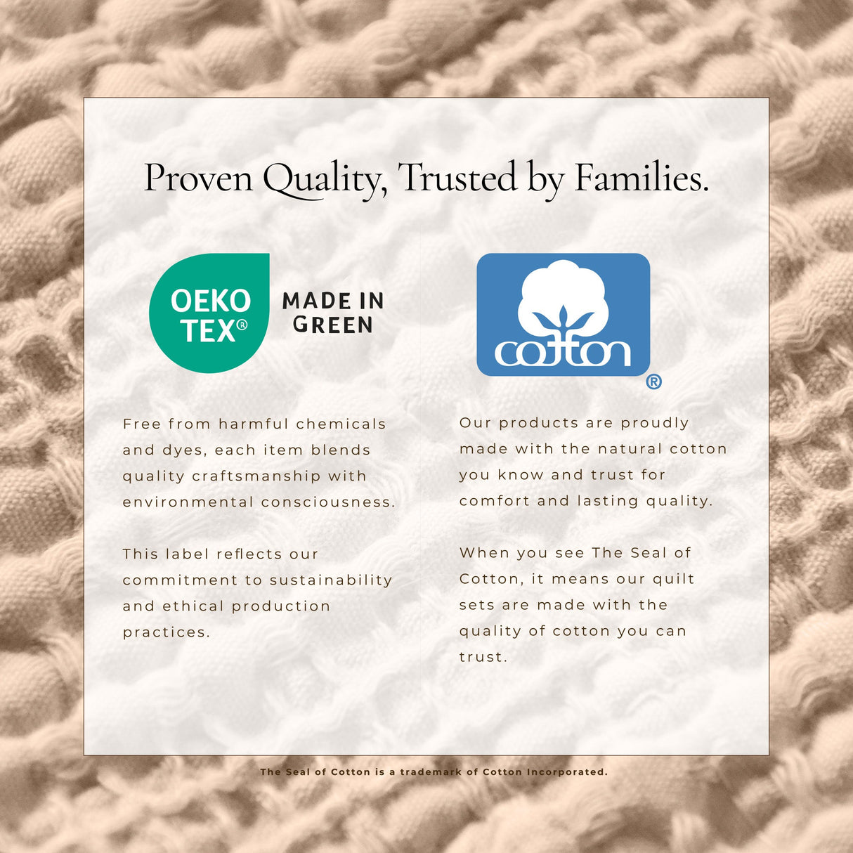 Cotton Honeycomb Waffle Garment Washed Quilt Set