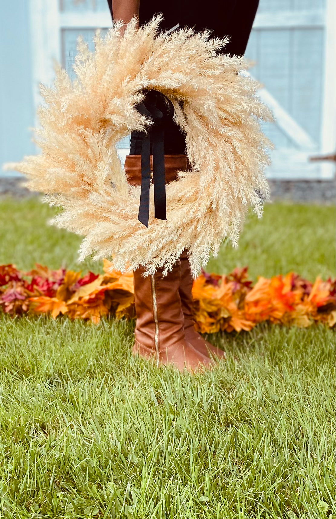 Boho Pampas Wreath