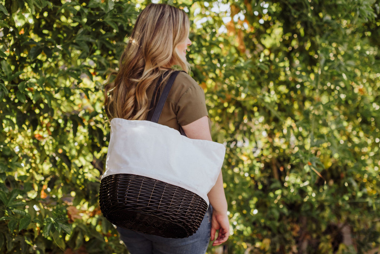 Coronado Canvas and Willow Basket Tote