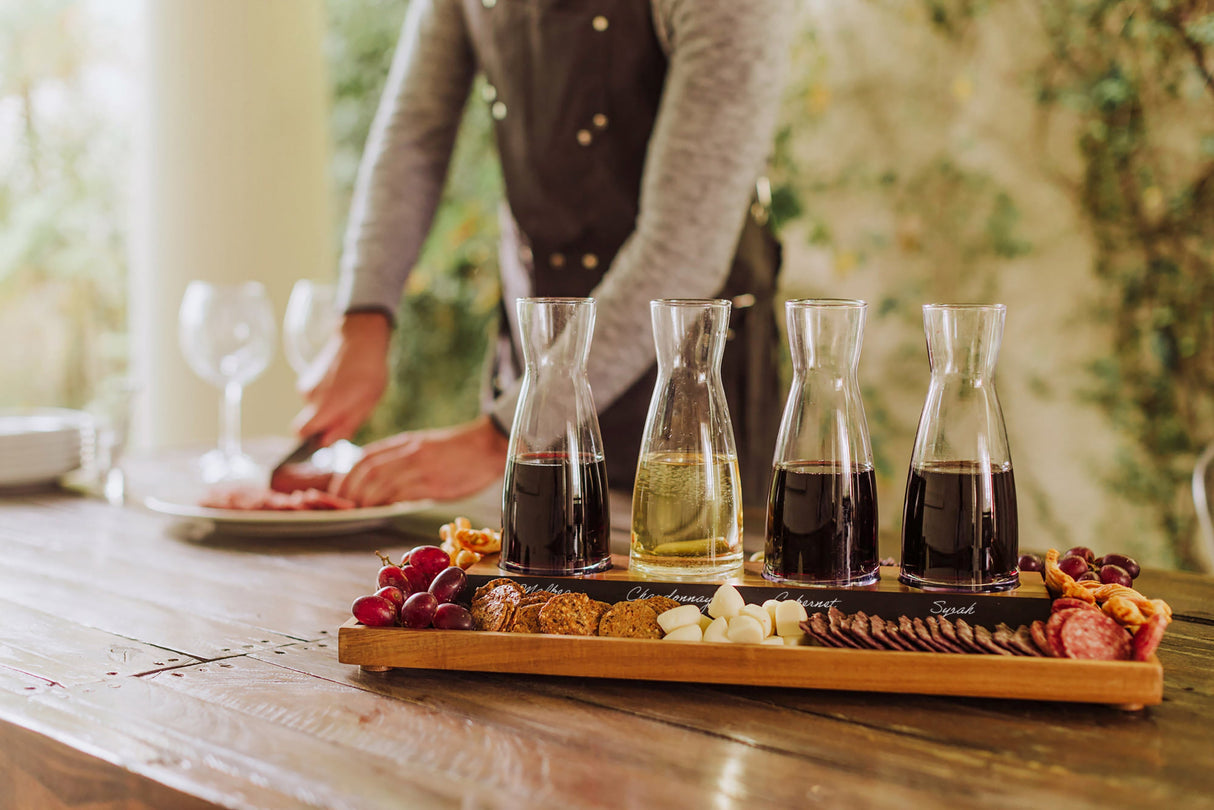 Cava Wine Tasting Kit with 4 Glass Carafes