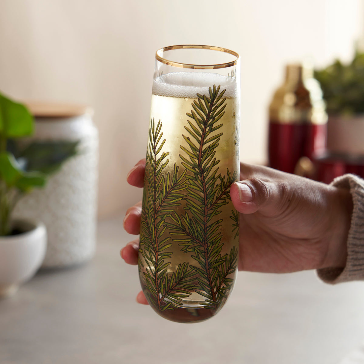 Woodland Stemless Champagne Flute Set