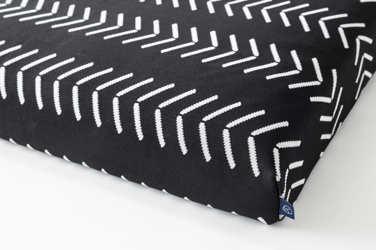 Black Chevron | Boho Dog Bed or Bed Cover