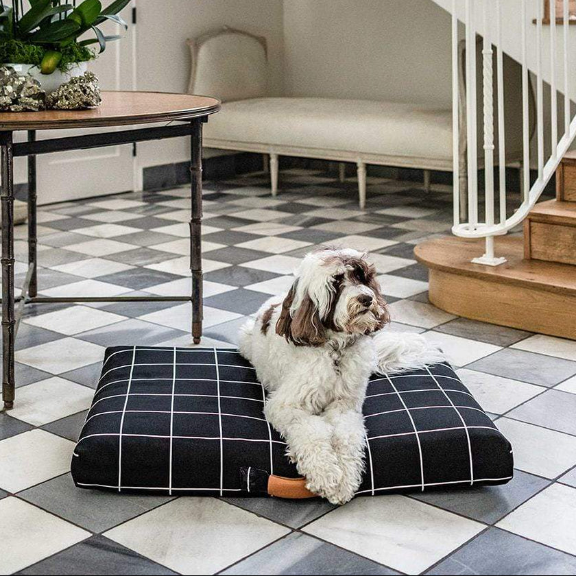 Black Grid | Luxury Dog Bed or Bed Cover