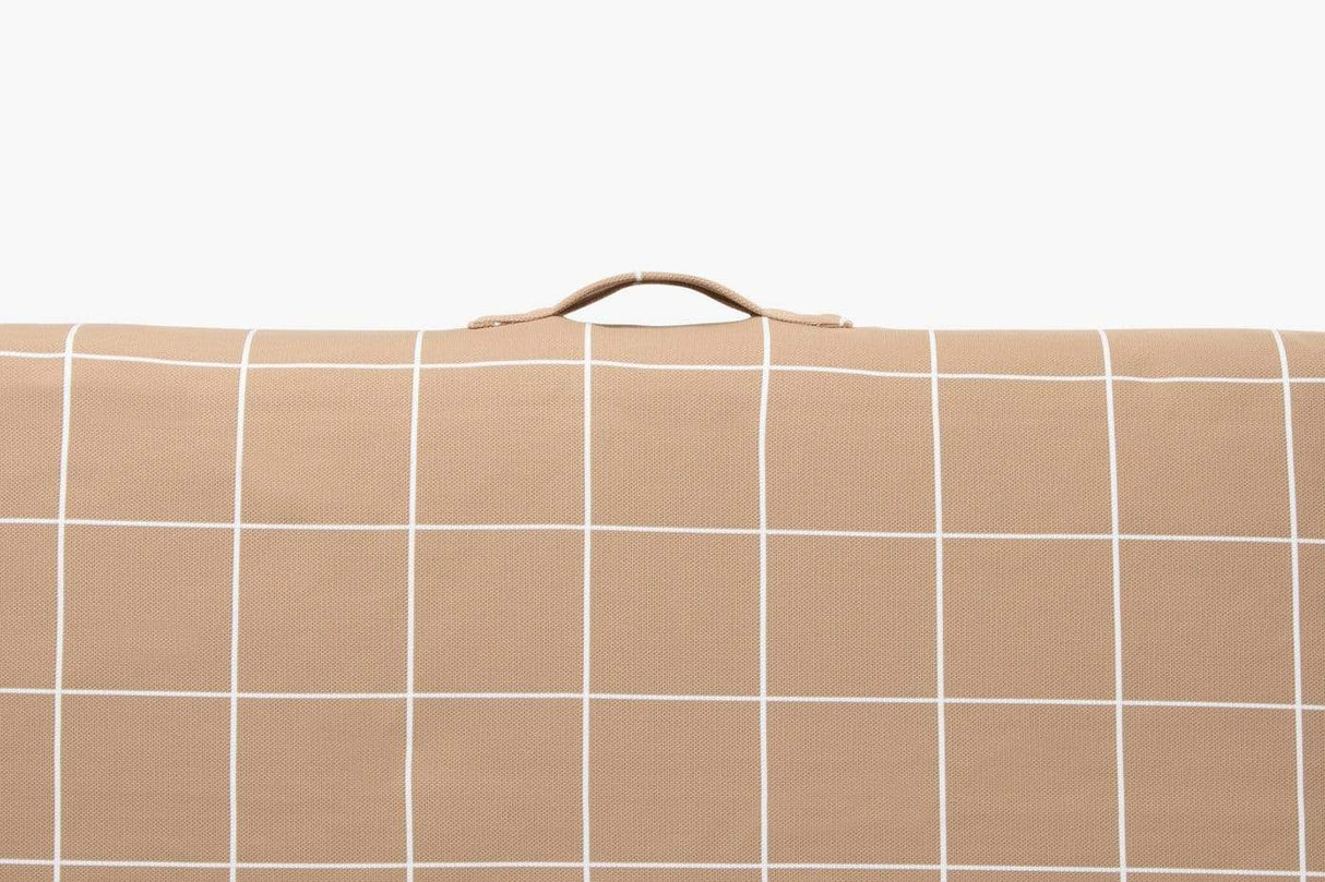 Tan Grid | Dog Bed or Bed Cover