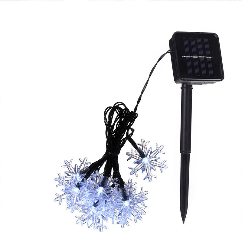 Decorative Snowflake Solar String Lights for Yard and Christmas