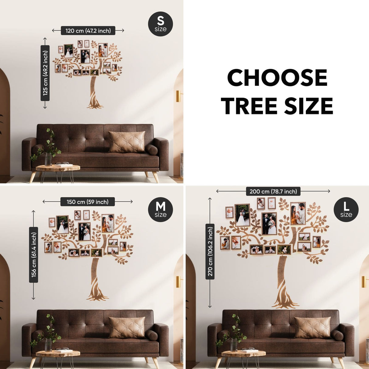 Wooden LED Family Tree - Starlight