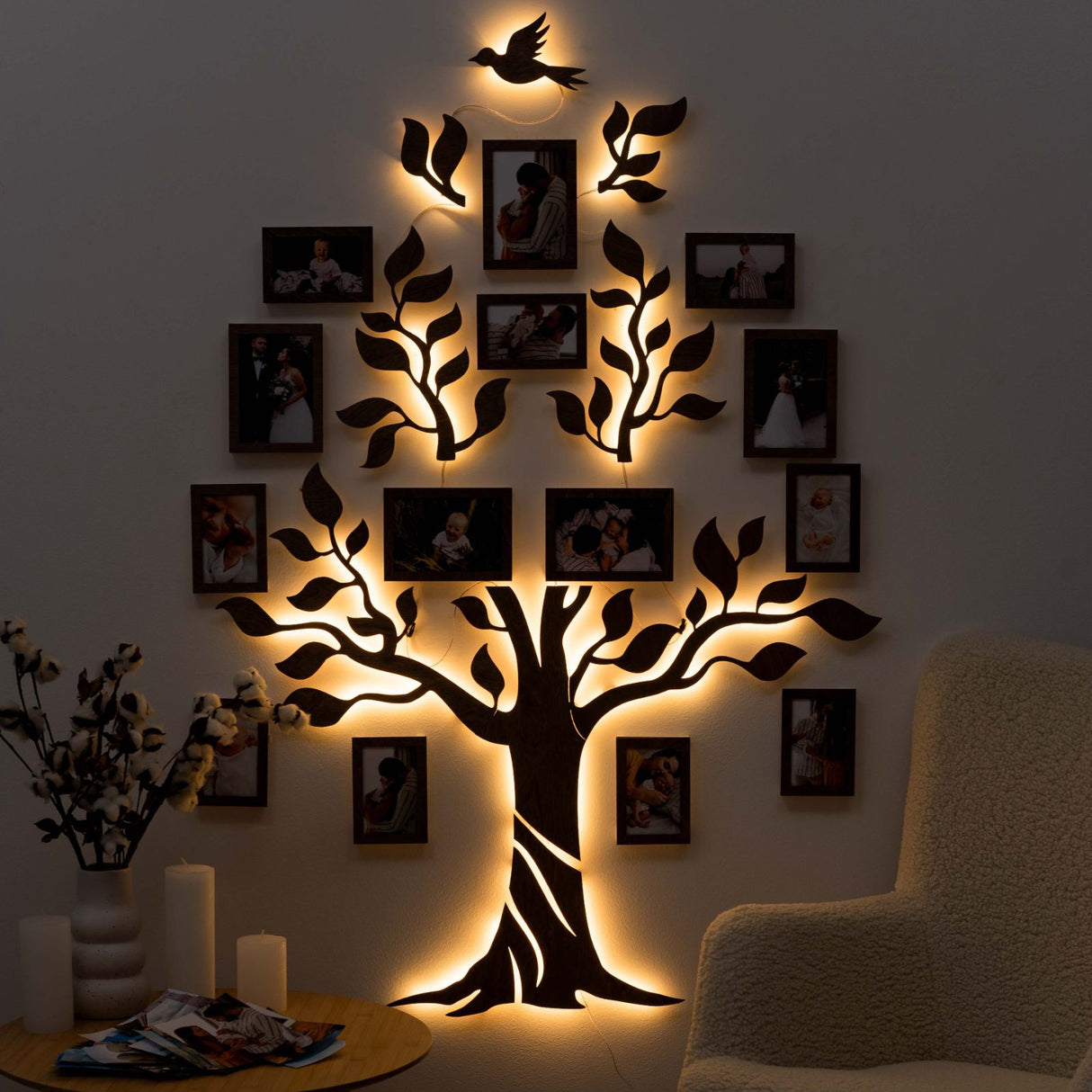 Wooden LED Family Tree - Nova