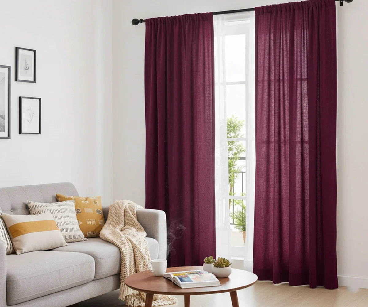 Burgundy Curtains