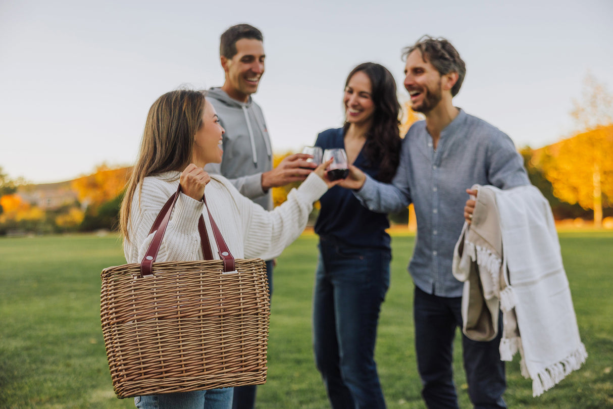 Terrabella Earth Friendly Handwoven Picnic Basket Set for 2