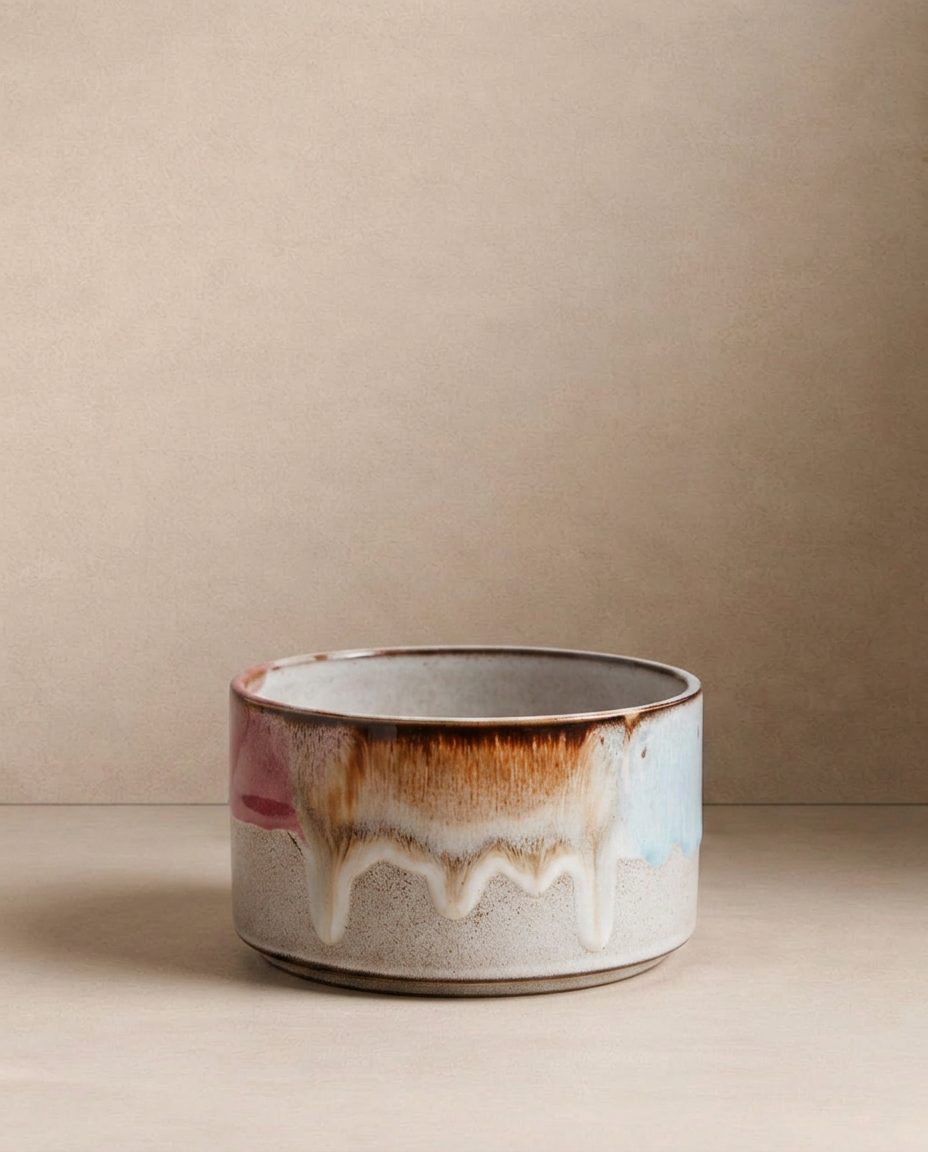 Bowl 5.1" stoneware ceramic — Melting Ice Cream Collection