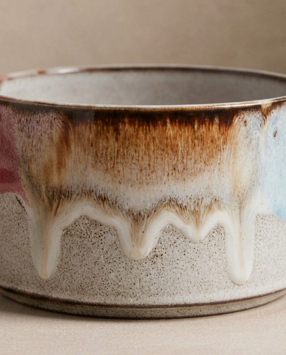 Bowl 5.1" stoneware ceramic — Melting Ice Cream Collection