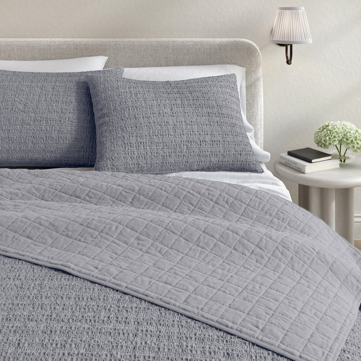 Cotton Honeycomb Waffle Garment Washed Quilt Set