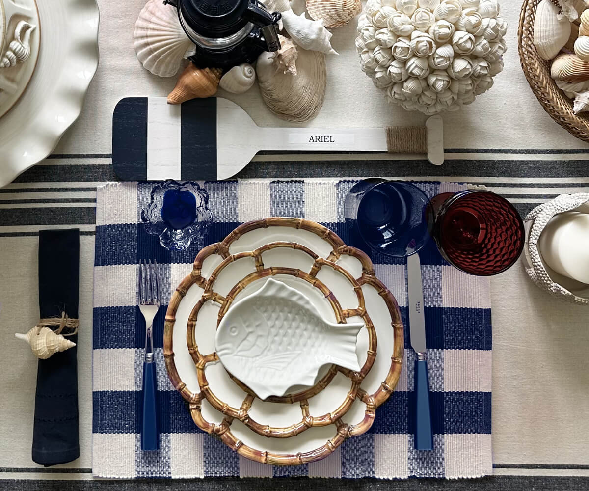 Blue Plaid Cloth Placemats