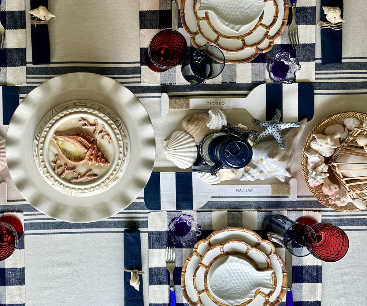 Blue Plaid Cloth Placemats