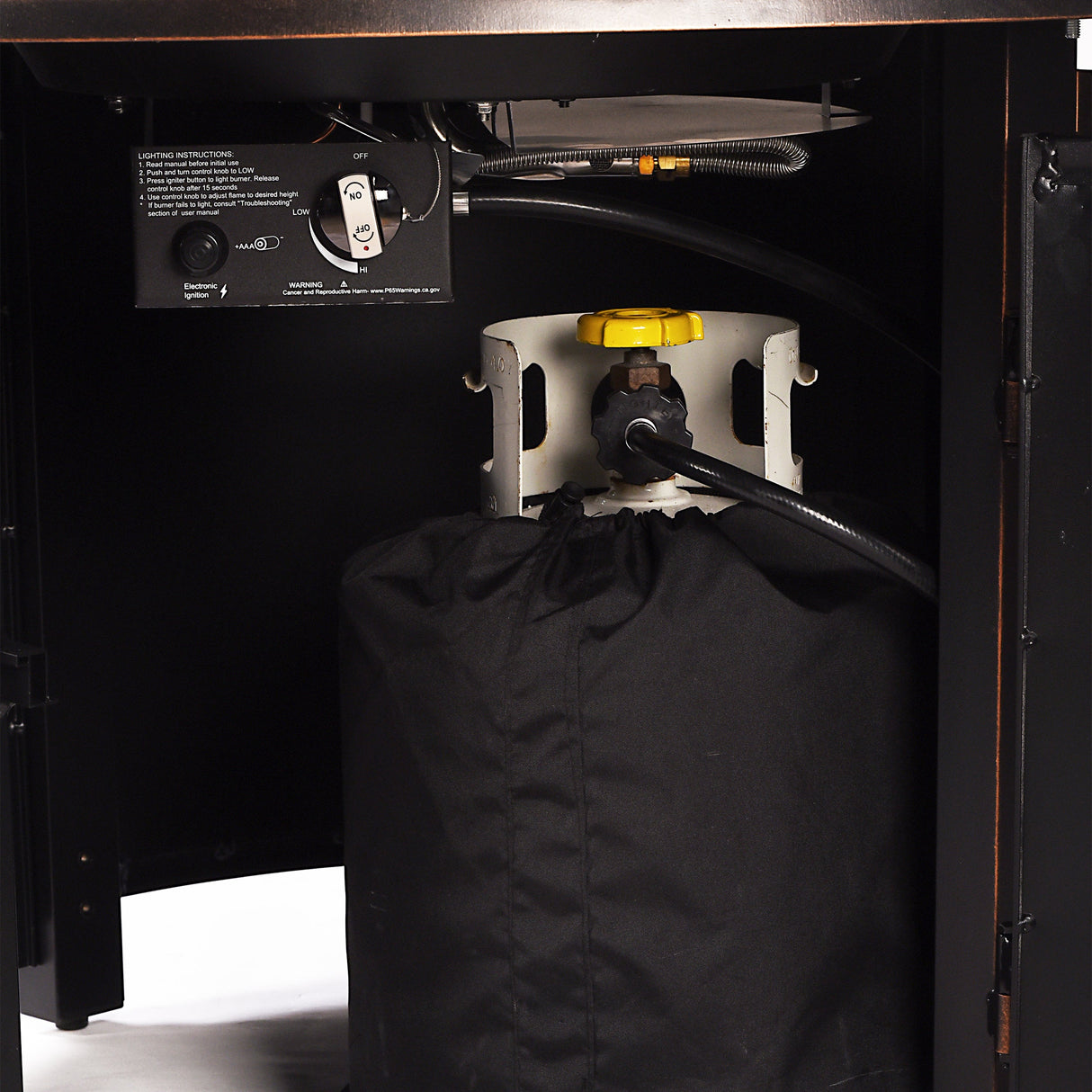 Black Aluminum Fire Table Set with Two Loveseats and Two Club Chairs