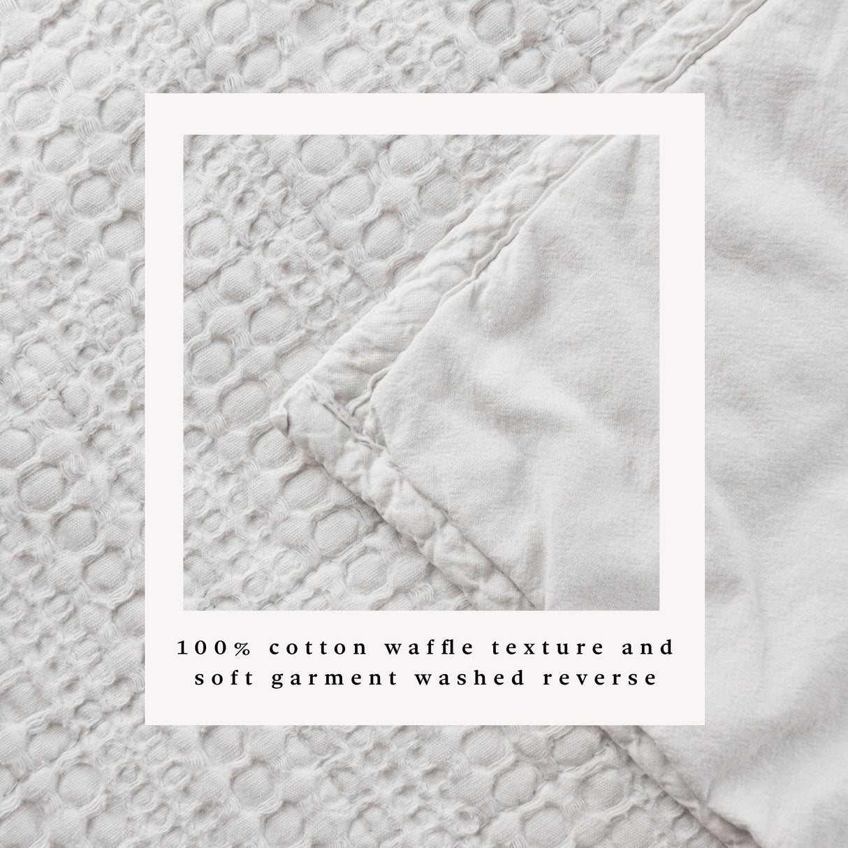 Cotton Honeycomb Waffle Garment Washed Quilt Set