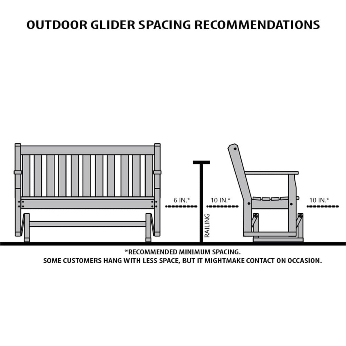 Keystone Amish Co. Franklin Poly Composite Porch Glider