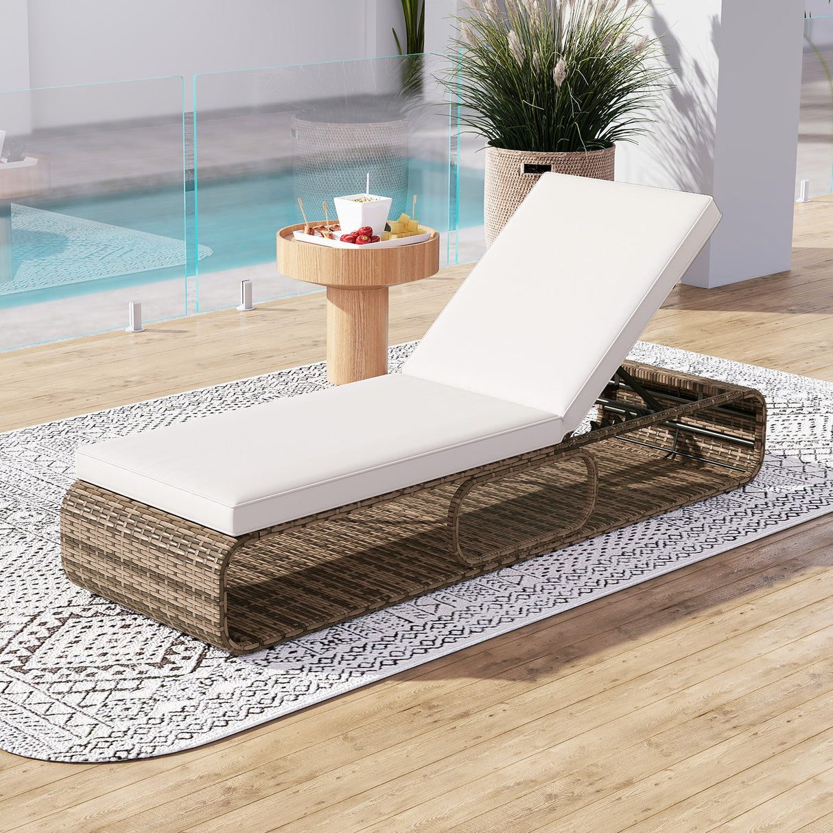 Rattan Outdoor Chaise Lounge