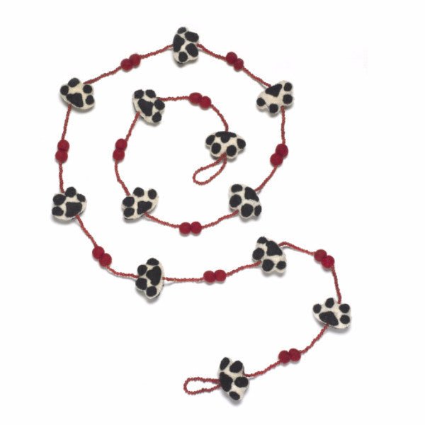 Paw Garland and Bunting- Cream, Red, Black