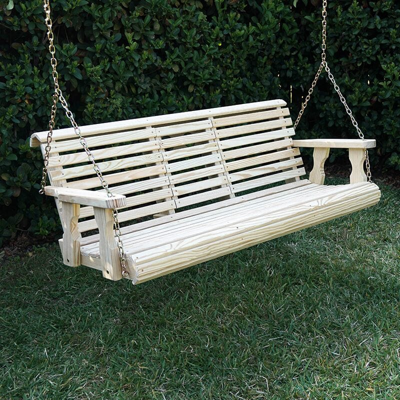 Porchgate Amish Heavy Duty Rollback Console Porch Swing