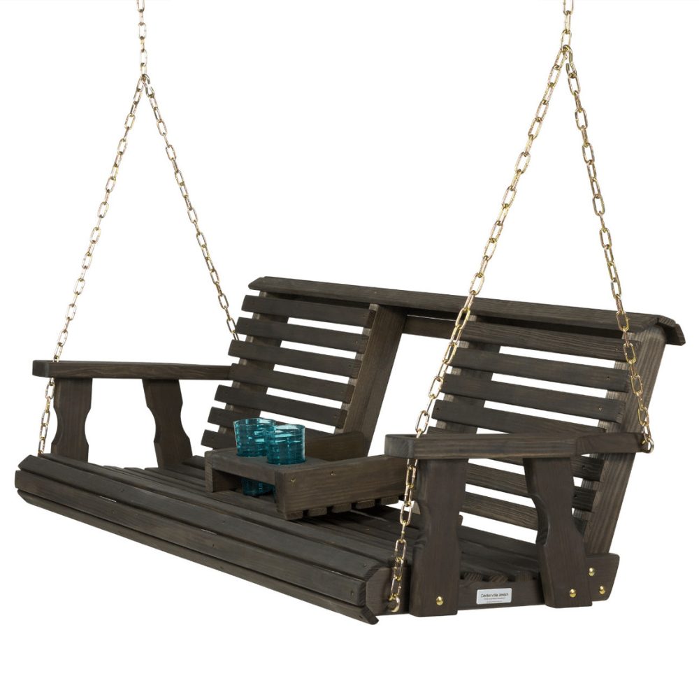 Porchgate Amish Heavy Duty Rollback Console Porch Swing