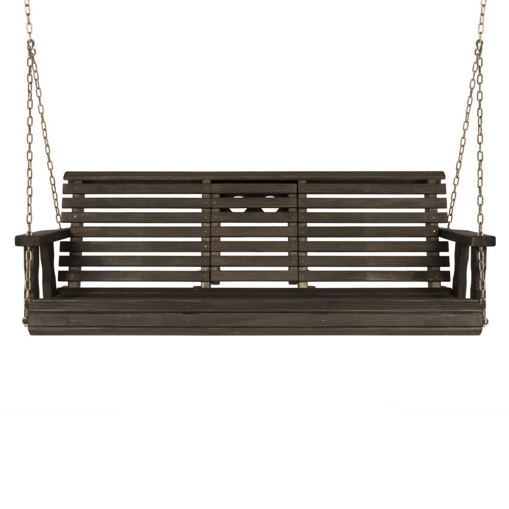 Porchgate Amish Heavy Duty Rollback Console Porch Swing