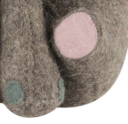 Pink Elephant Door Stop Hand Felted Wool Arcadia Home
