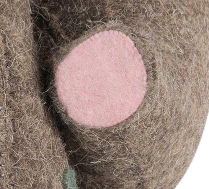 Pink Elephant Door Stop Hand Felted Wool Arcadia Home