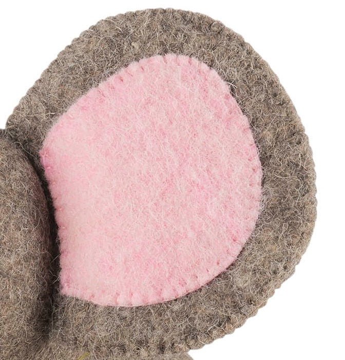 Pink Elephant Door Stop Hand Felted Wool Arcadia Home