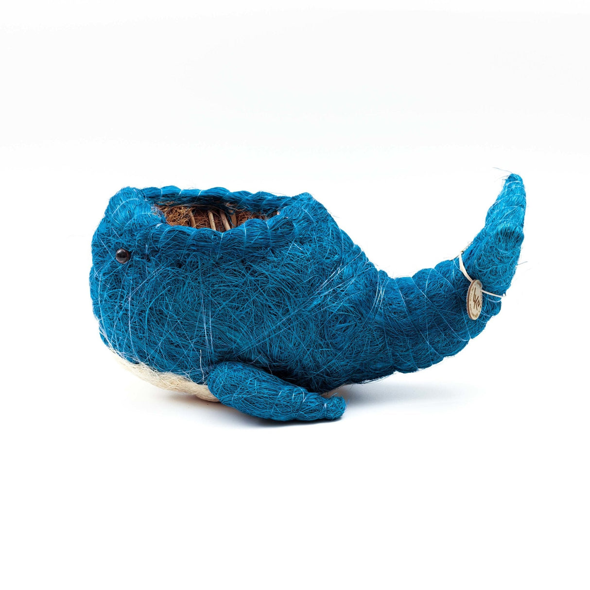 Wicker Whale Planter - Coco Planter