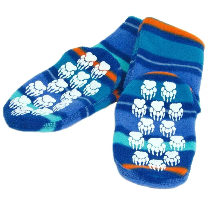 Kids' Nonskid Fleece Socks - Jazz Stripes