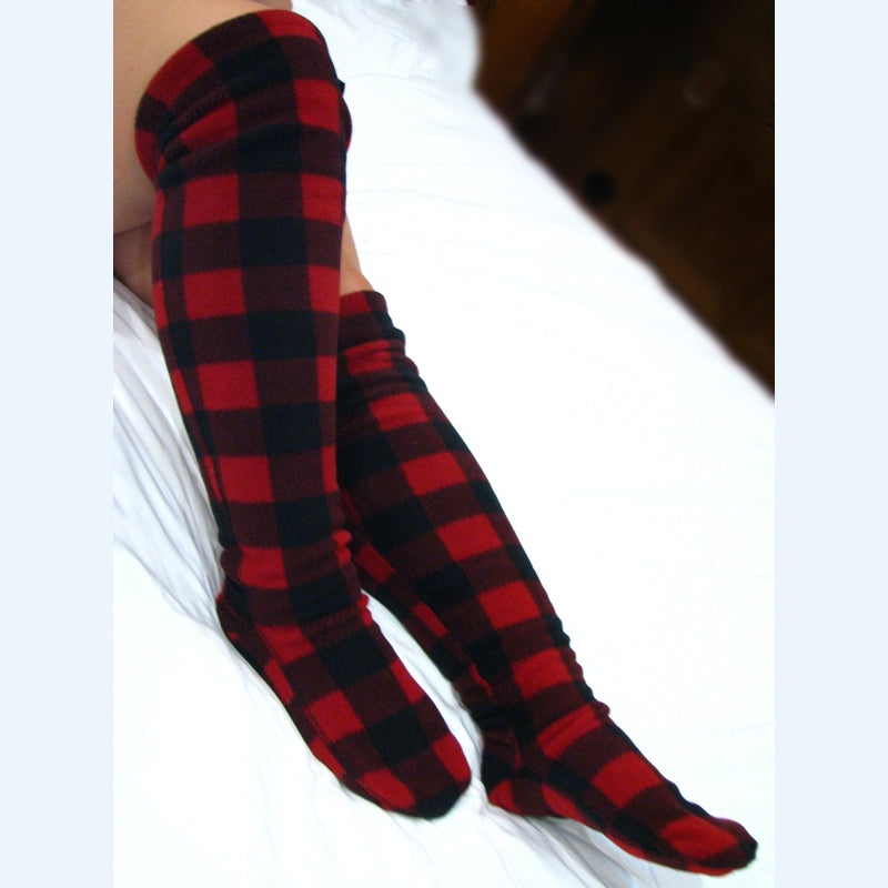 Over-the-Knee Fleece Socks - Lumberjack