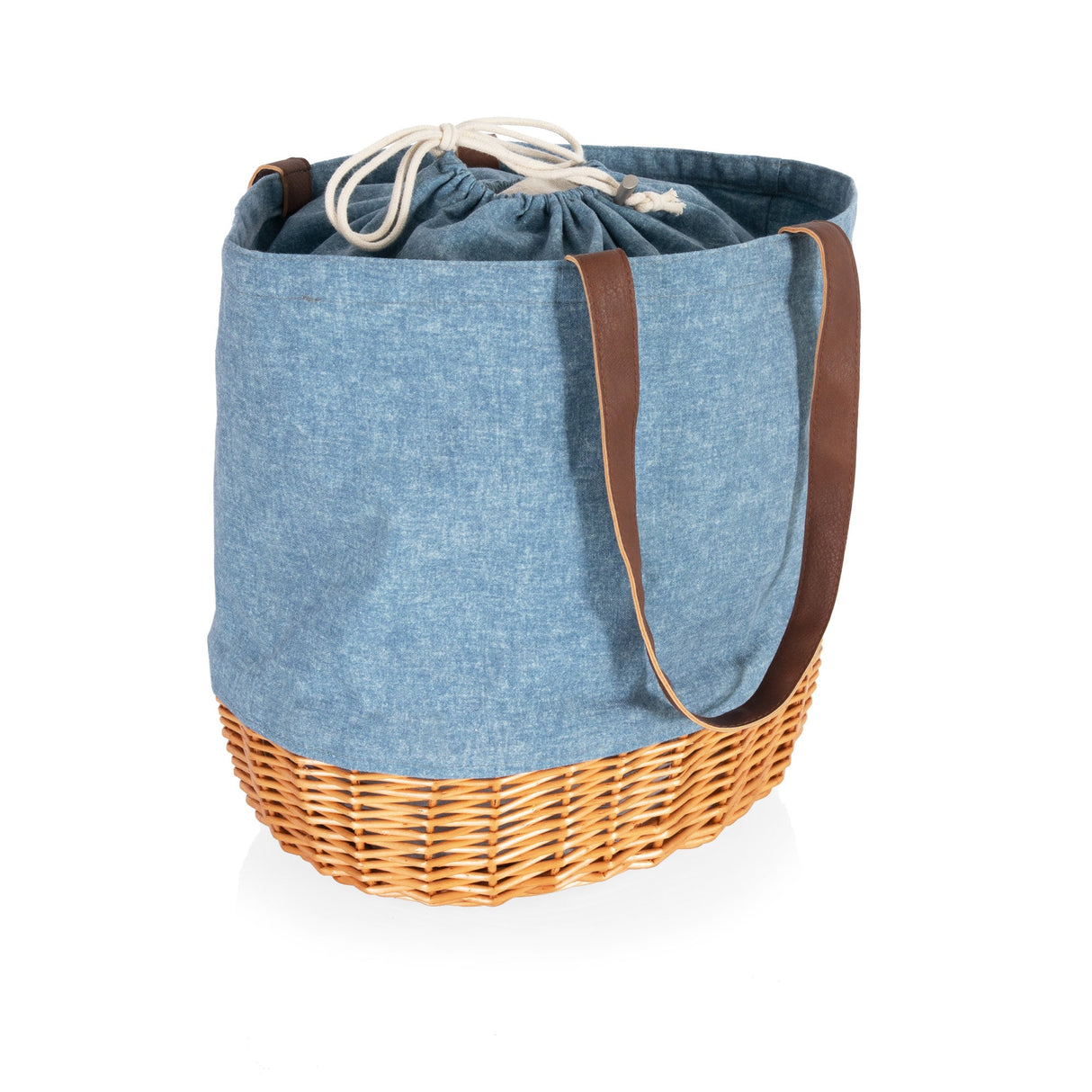 Coronado Canvas and Willow Basket Tote