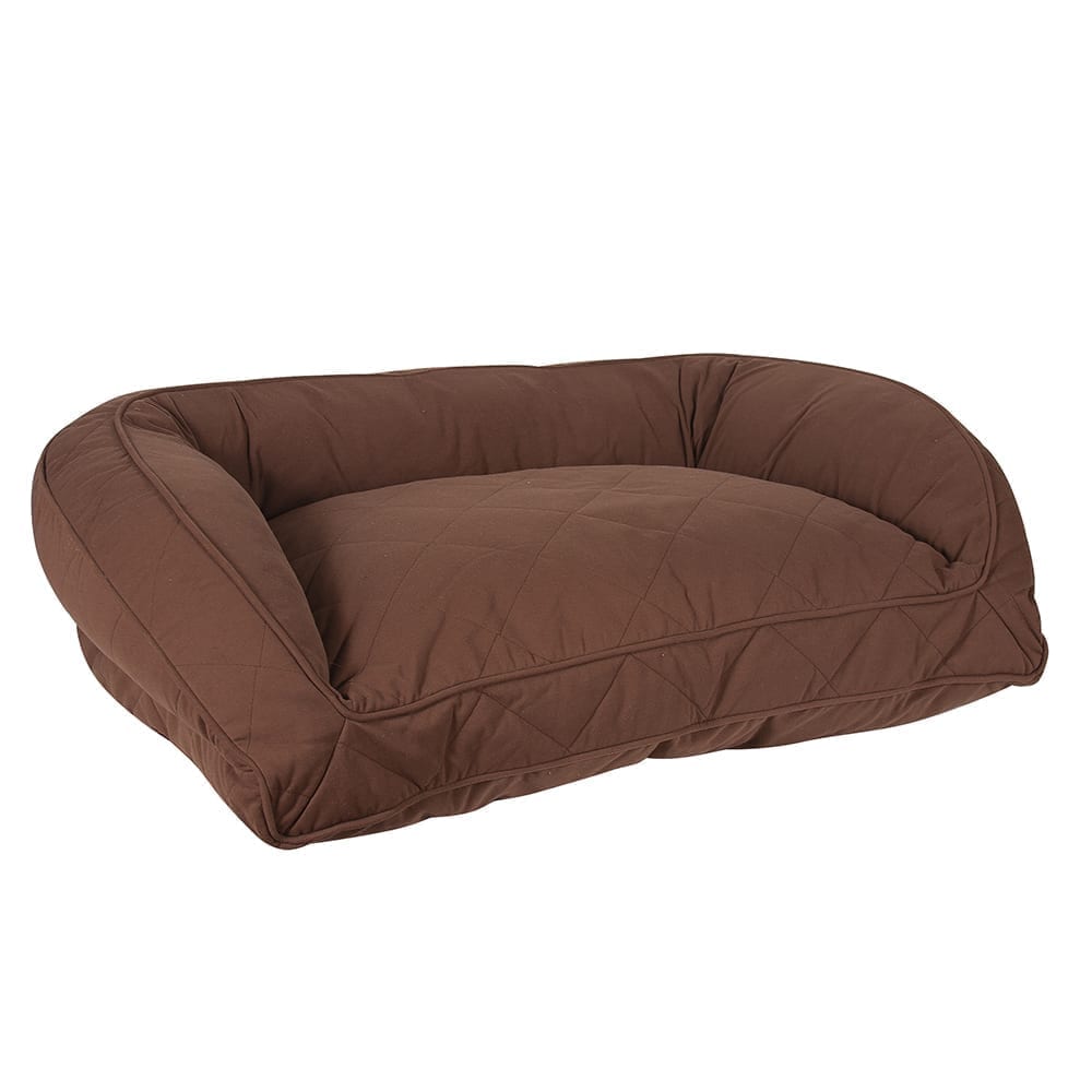 Quilted Microfiber Bolster Dog Bed