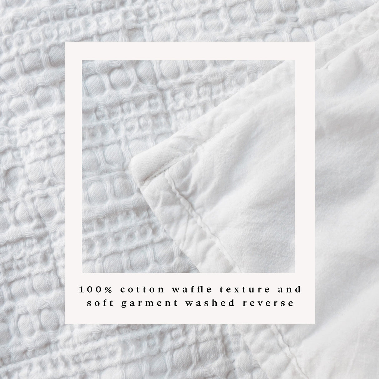 Cotton Honeycomb Waffle Garment Washed Quilt Set
