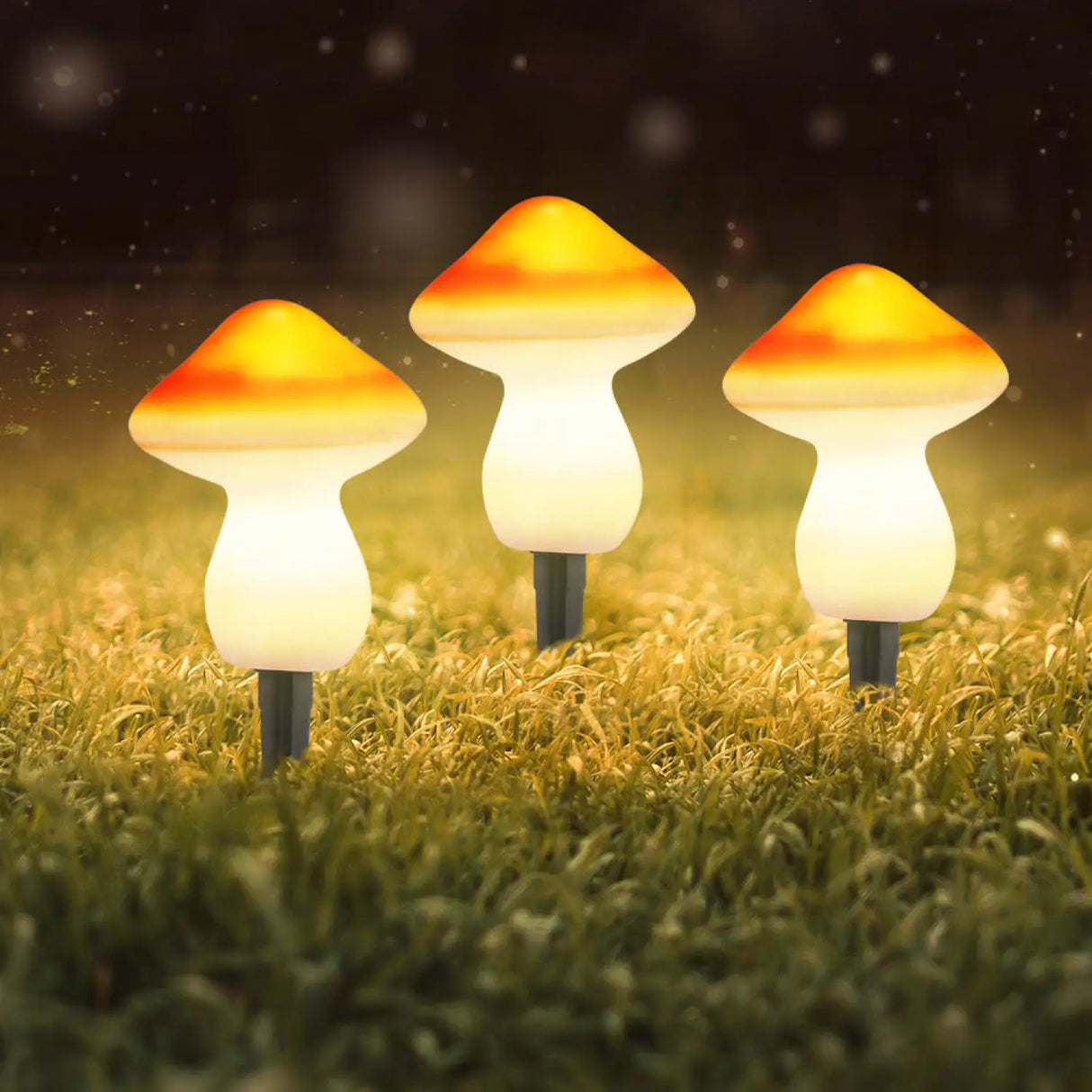 Solar Garden Decor Lights – Waterproof LED Mushroom Pathway Lamps