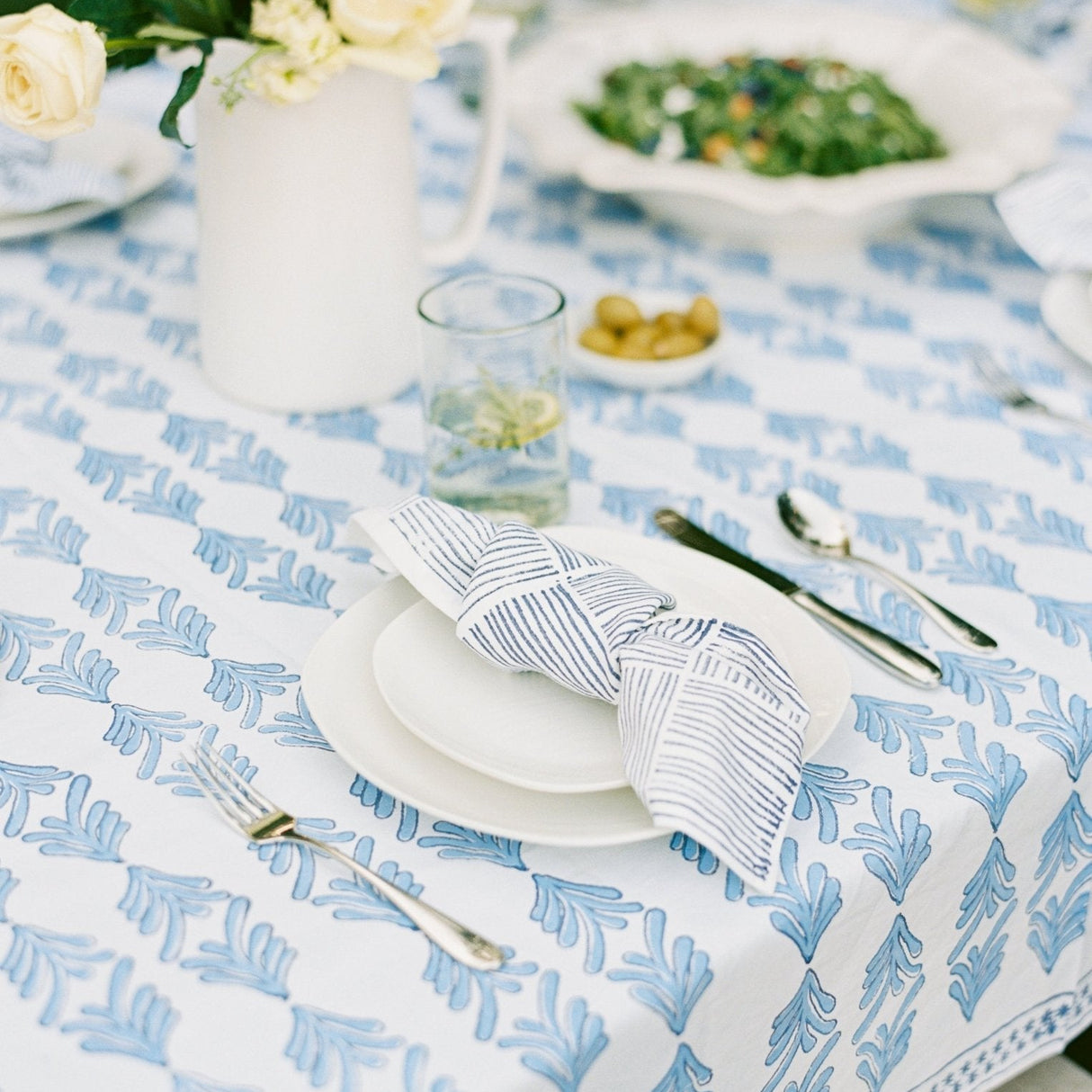 Table Throw - Palmetto, Uniform Blue & Navy