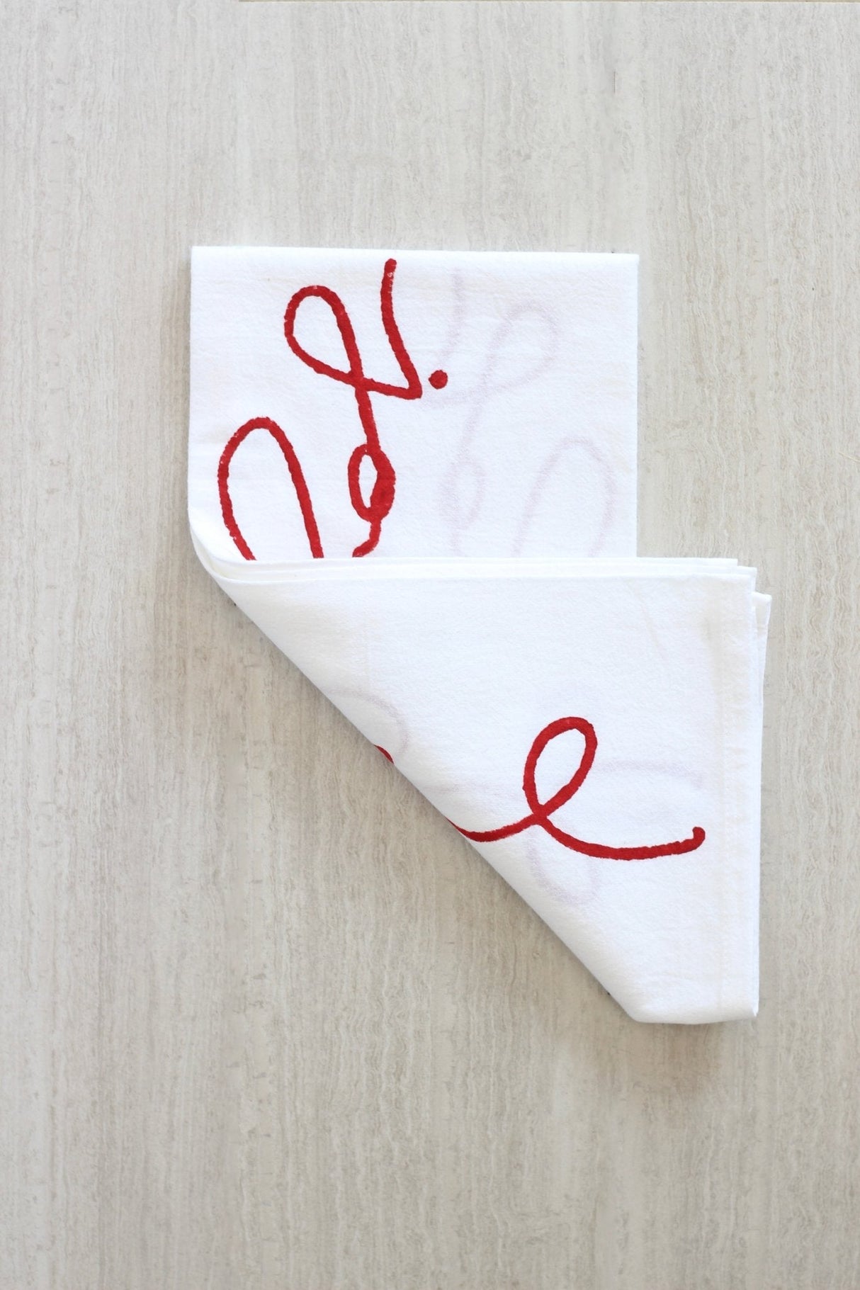 Tea Towel - Joyful, Red