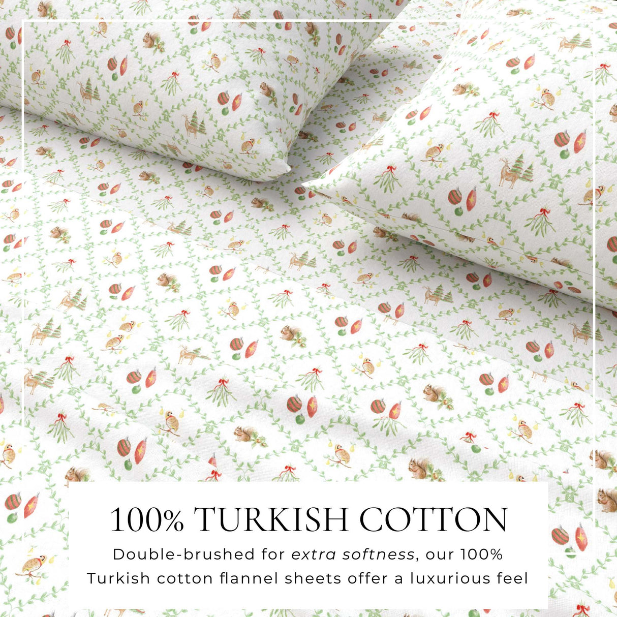 Turkish Cotton Flannel Sheet Set - Elevated Holiday Collection