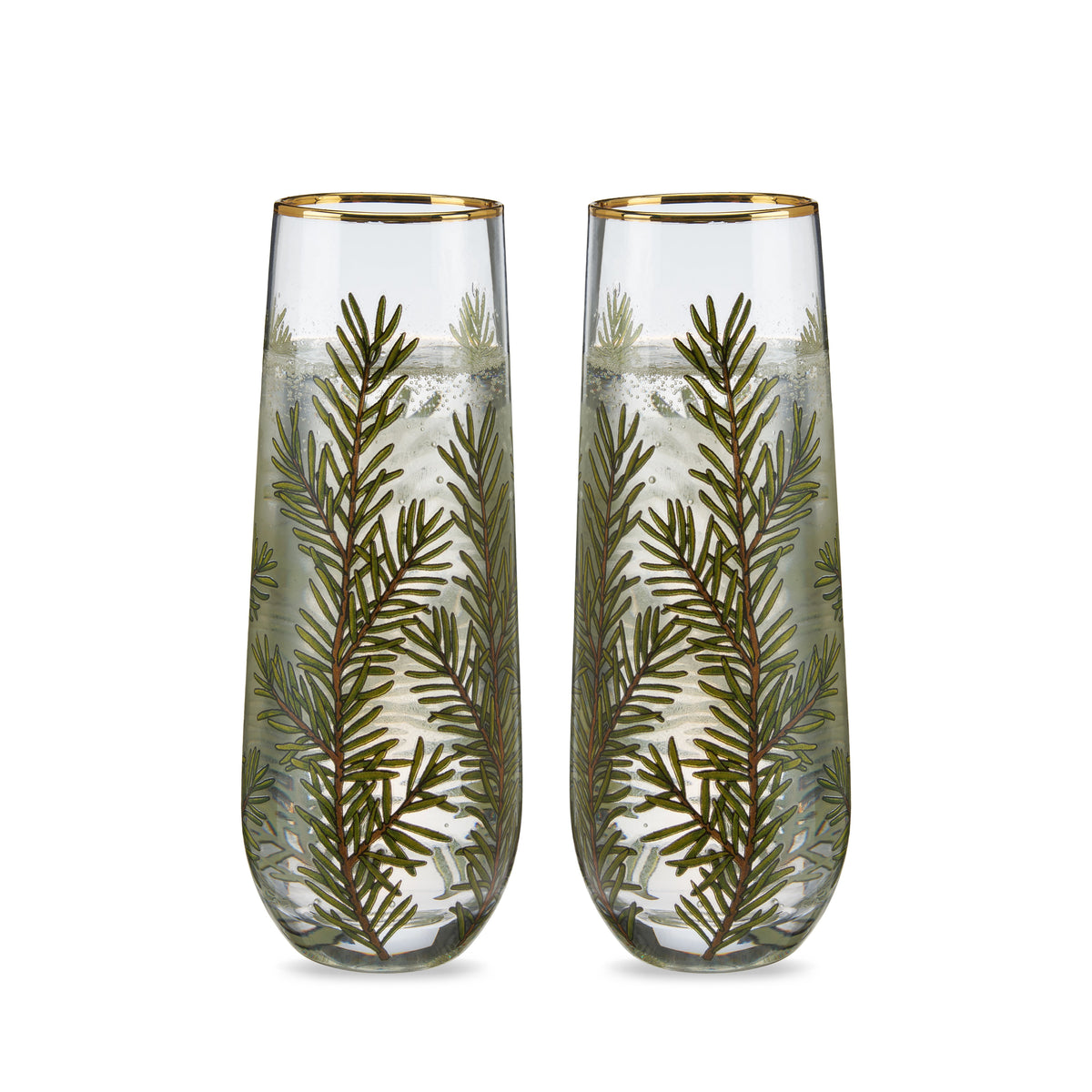 Woodland Stemless Champagne Flute Set